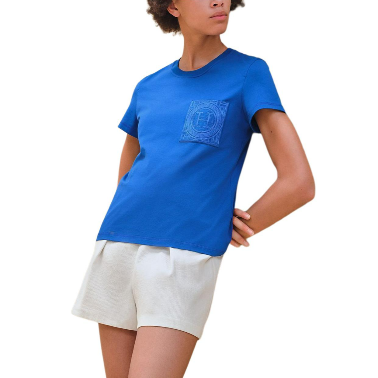 HERMES T-Shirt Women's Deep Sea Blue