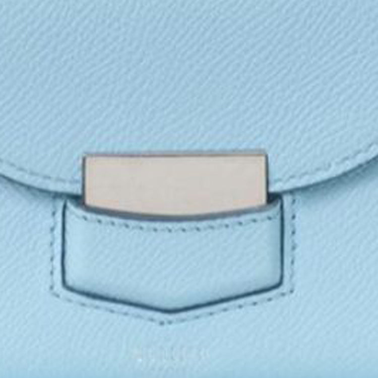 CELINE Grained Calfskin Wallet Small Size Women's Blue