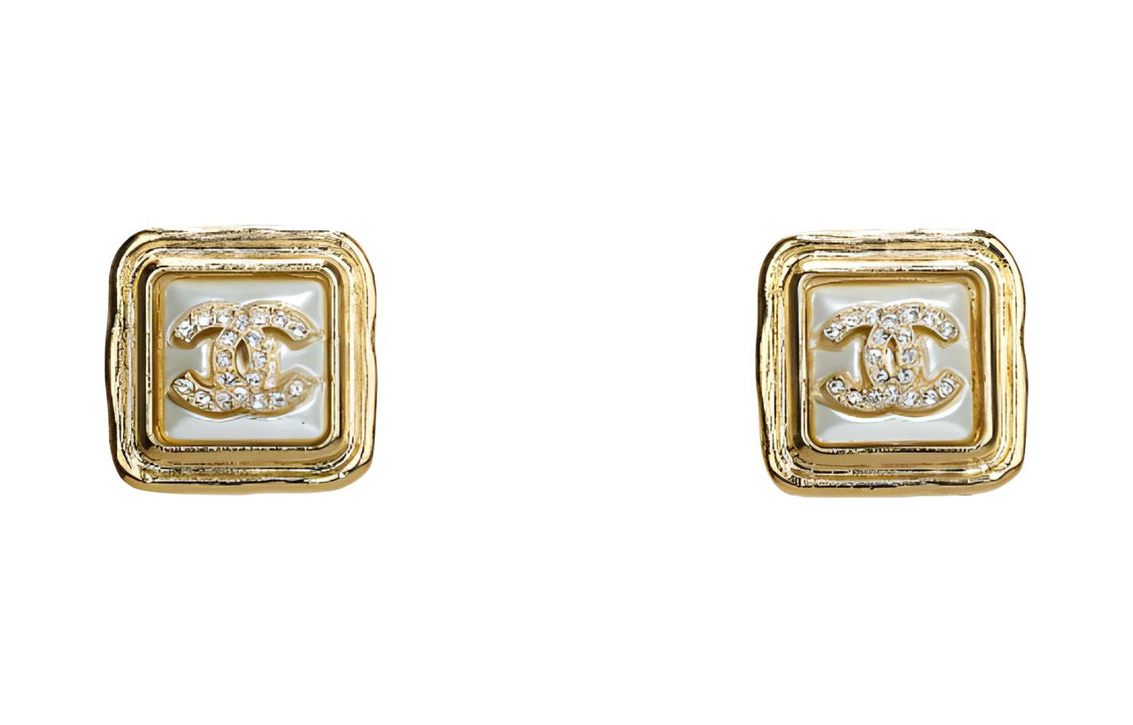 CHANEL Earrings Women's Gold