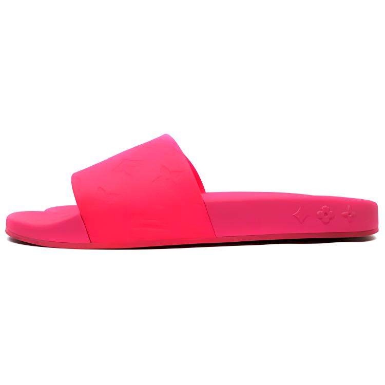 LOUIS VUITTON Waterfront Rubber Sole Slide Slippers Men's Pink