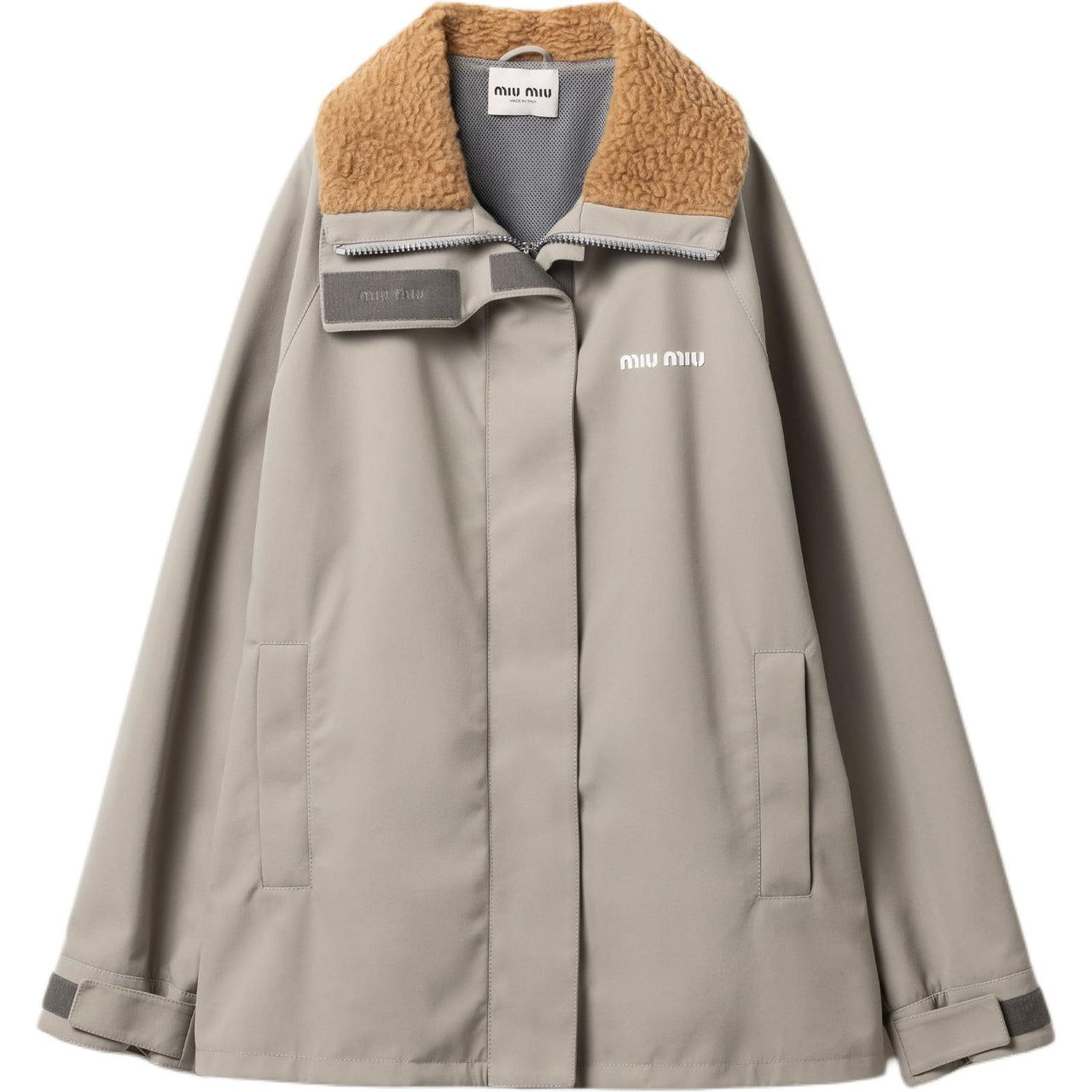 MIU MIU FW24 Jackets Coats Women's Steel Gray