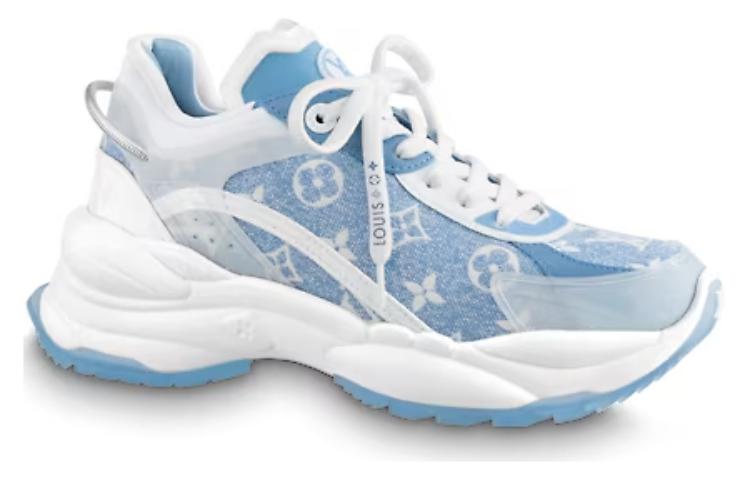LOUIS VUITTON Run 55 Sneakers 'Blue Denim Monogram' Women's