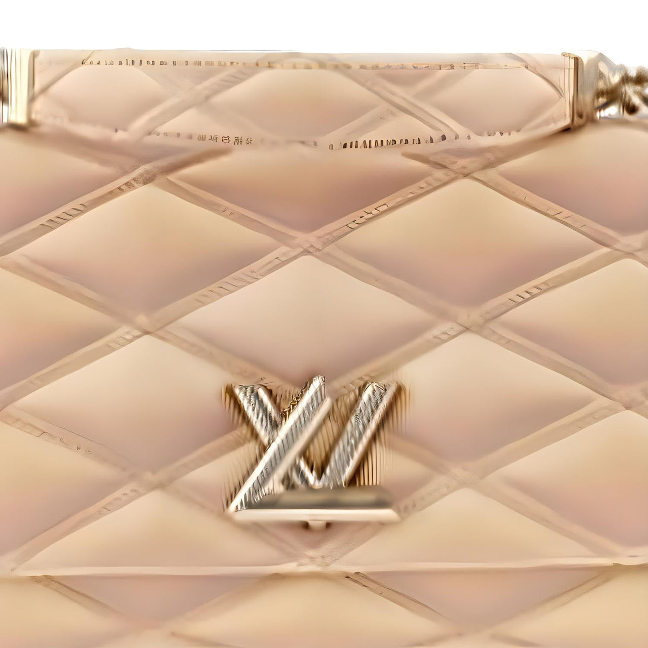 LOUIS VUITTON Lambskin Handbag Shoulder Bag Women's Beige