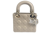 DIOR Lady Dior Sheepskin Dior Bag Shoulder Bag Crossbody Bag Handbag Mini Women's Gray
