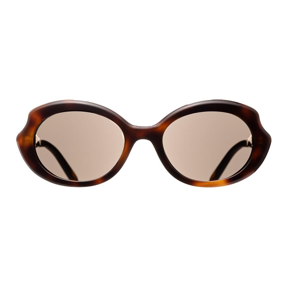 LOEWE Acetate Irregular Shape Sunglasses Women's Tortoiseshell
