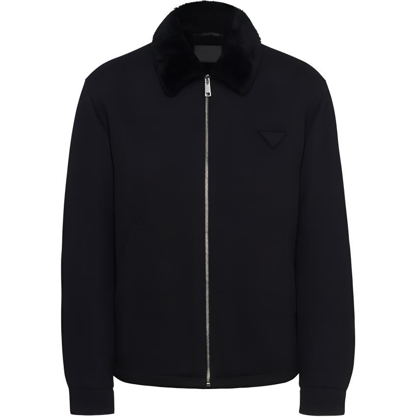 PRADA Blouson Shearling Collar Jacket