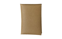 HERMES Calvi Mysore Goat Skin Handheld Card Holder Women's 18 Etoupe Elephant Gray