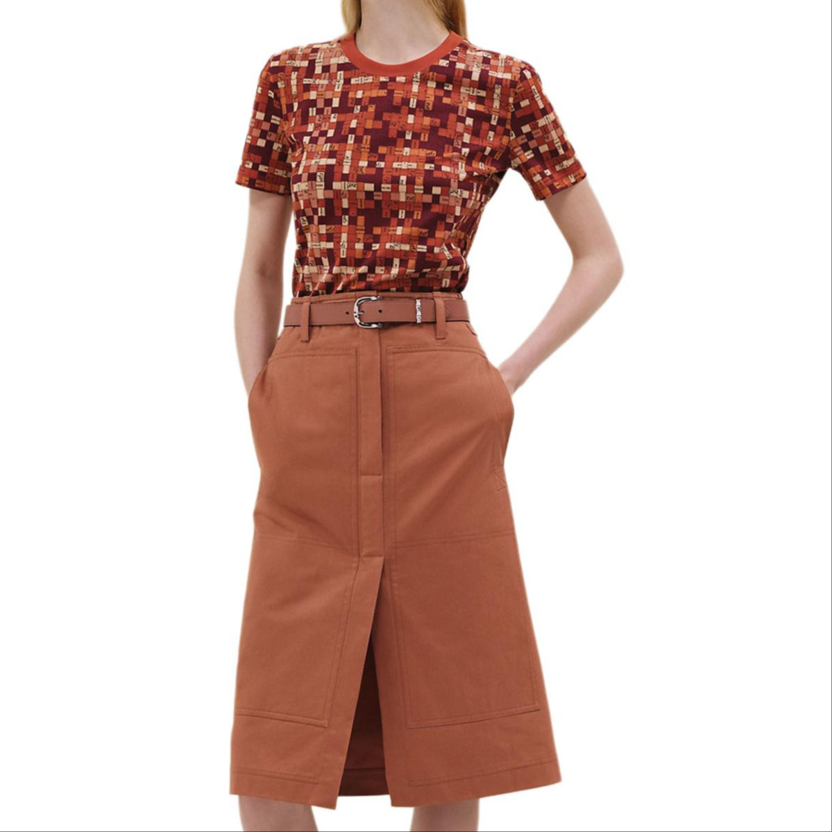 HERMES Regular T Shirt Women's Red