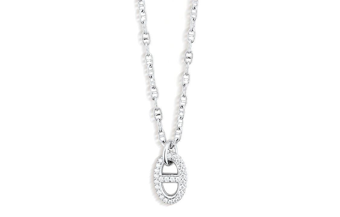 HERMES Farandole 18K White Gold Necklaces Women's