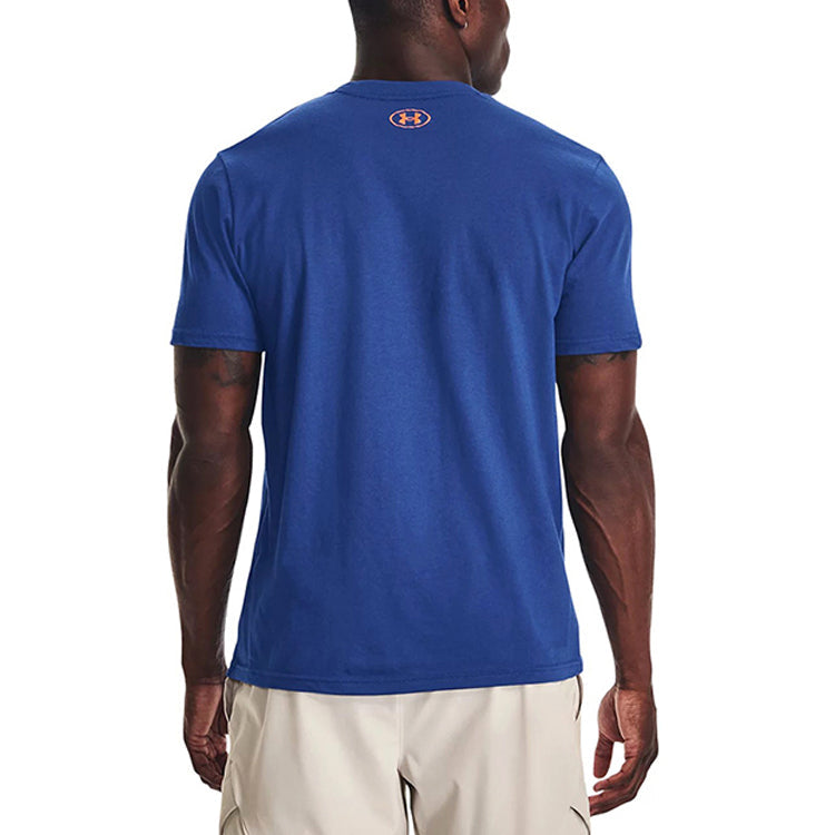 Under Armour Project Rock Brahma Bull Short Sleeve T-shirt 'Blue Orange' 1361733-471