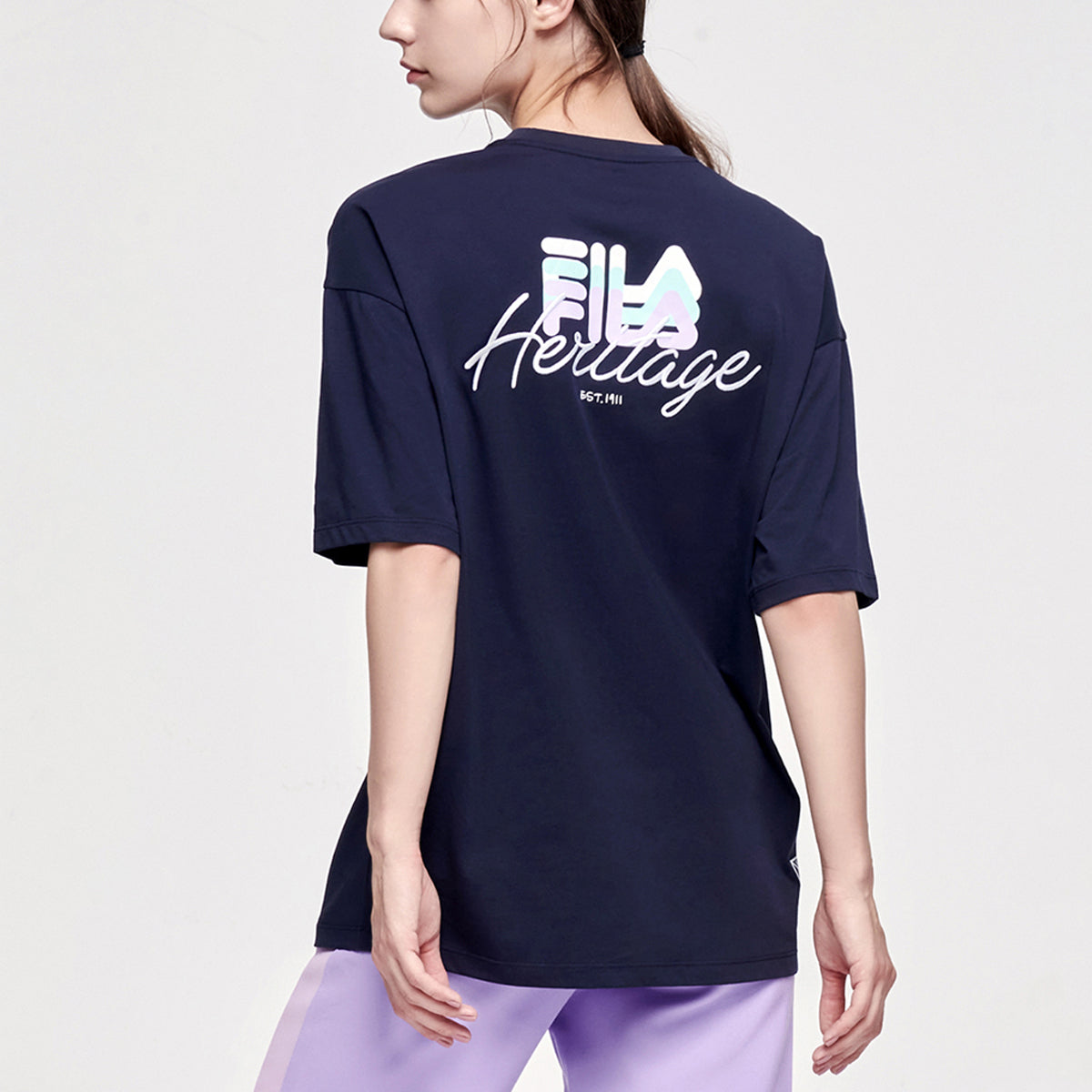 (WMNS) FILA Athletics Embroidery Logo Blue A11W123110F-NV
