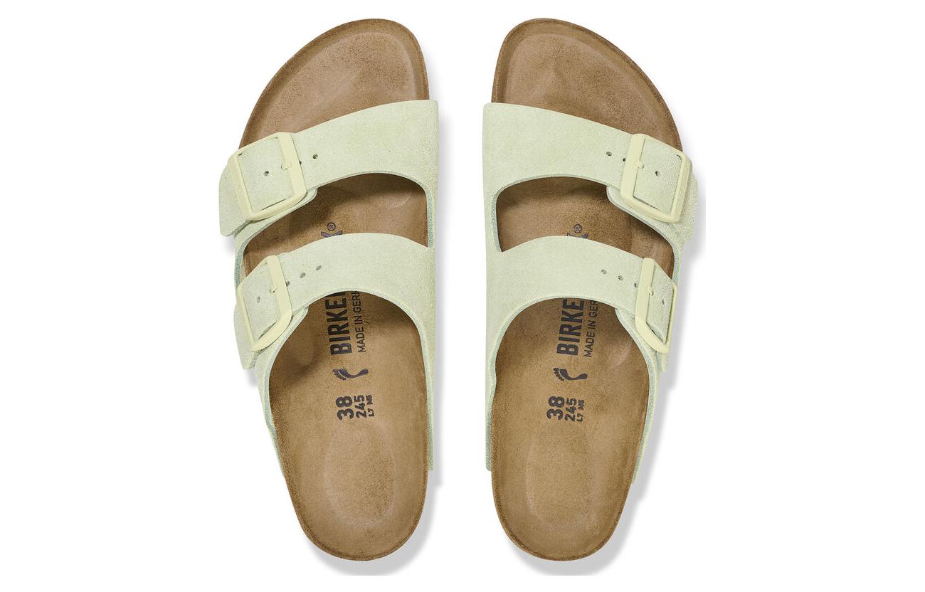 Birkenstock Arizona Big Buckle Nubuk Leather 'Green' 1026831