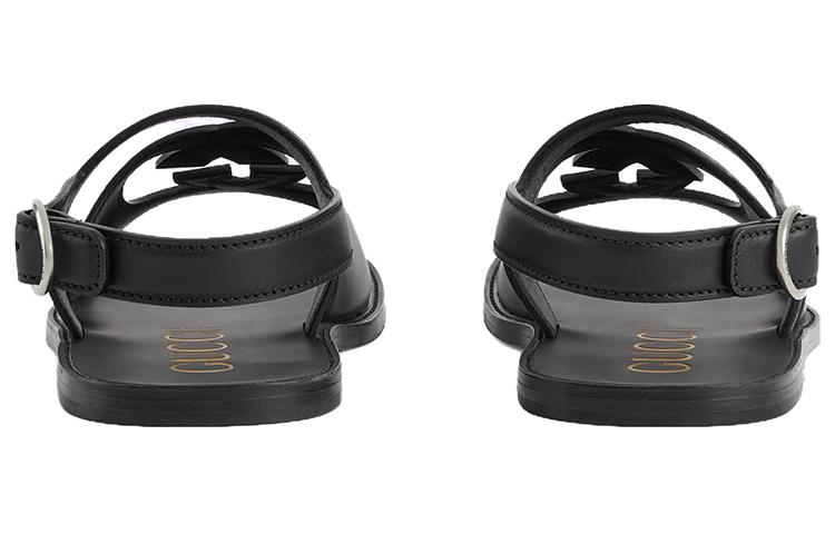 Gucci Cut-Out Detailed Interlocking G Sandals 'Black' 723627-US000-1000