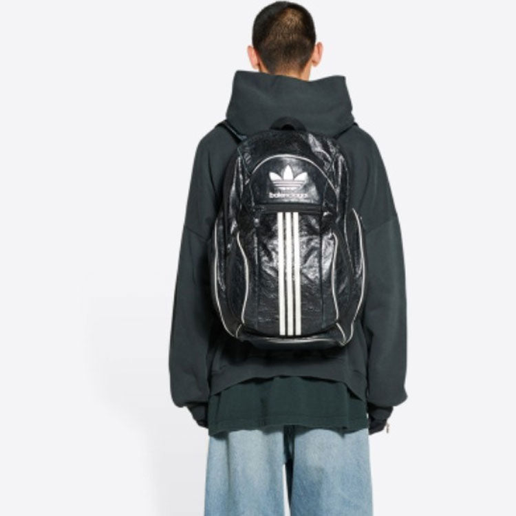 Balenciaga x adidas Logo Oversized Hoodie 'Green White' 712396TNVA93775