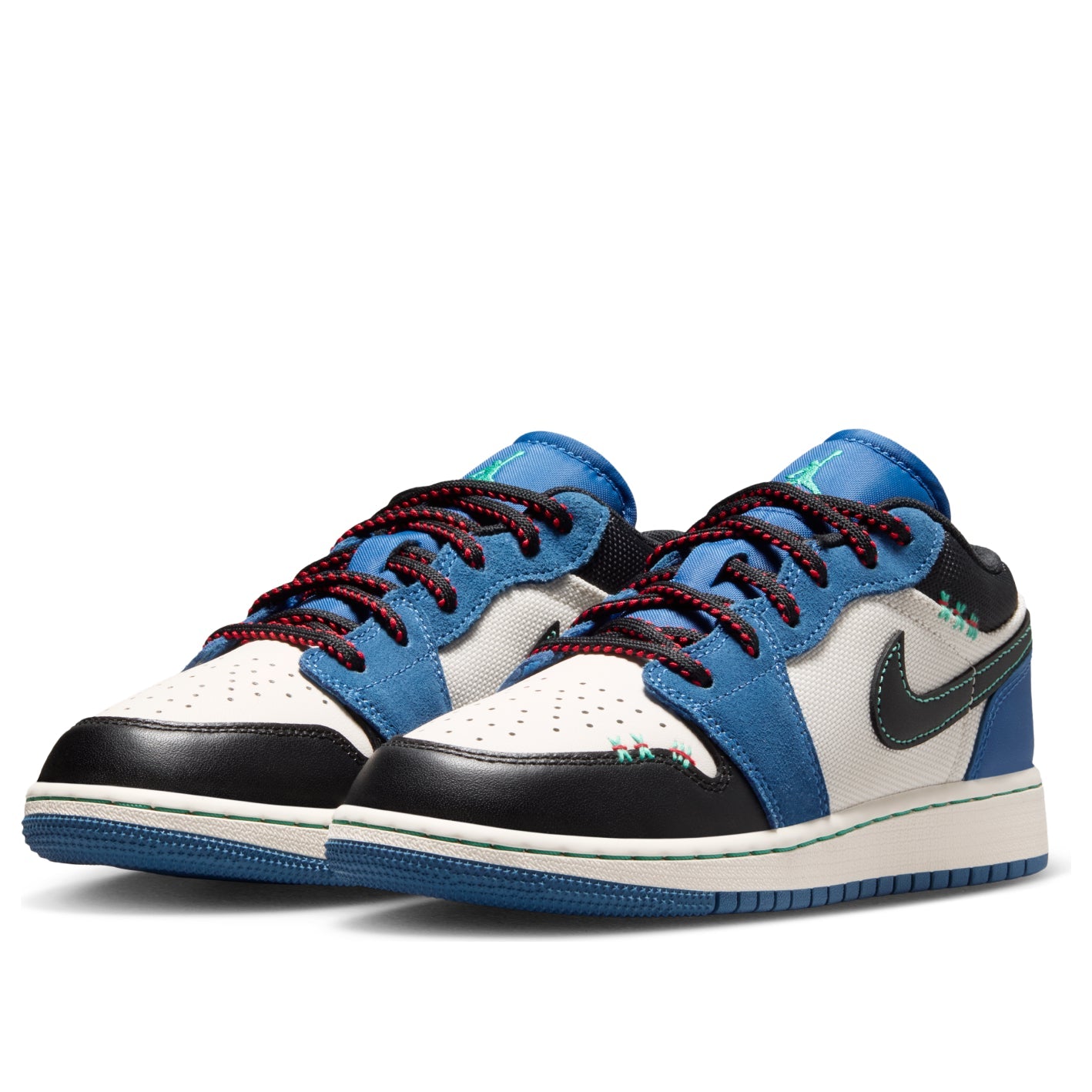 (GS) Air Jordan 1 Low SE 'True Blue Red Kinetic Green' IO2062-400