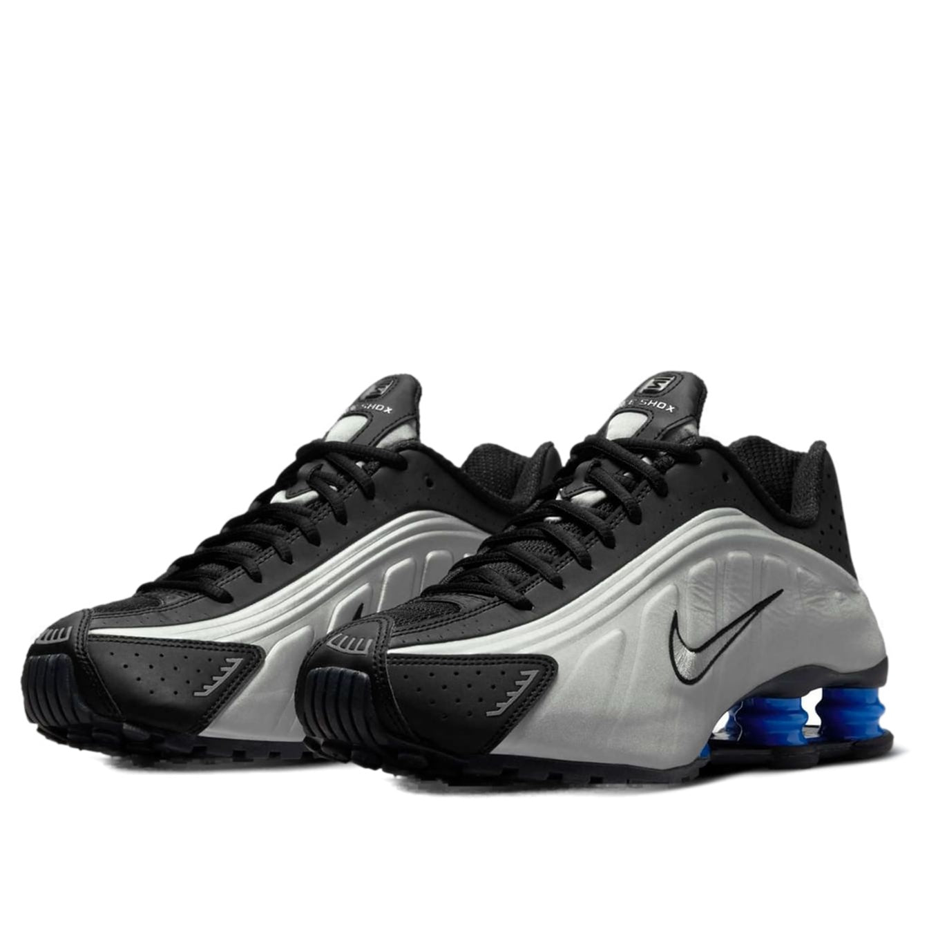 (WMNS) Nike Shox R4 'Metallic Silver Black Racer Blue' AR3565-006