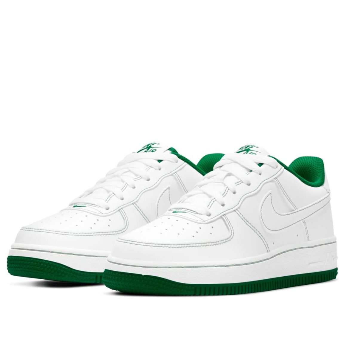 (GS) Nike Air Force 1 '07 Low 'Contrast Stitch - White Pine Green' CW1575-103
