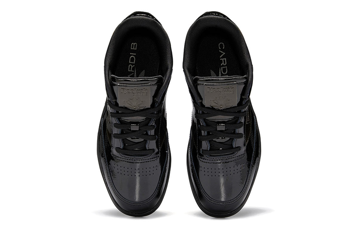 (WMNS) Reebok Cardi B x Coated Club C Double 'Triple Black' H02565