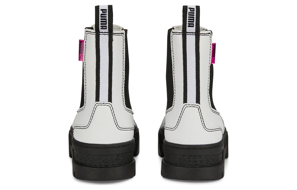 (WMNS) PUMA Mayze Pop Chelsea Boots 'White Black' 384549-01