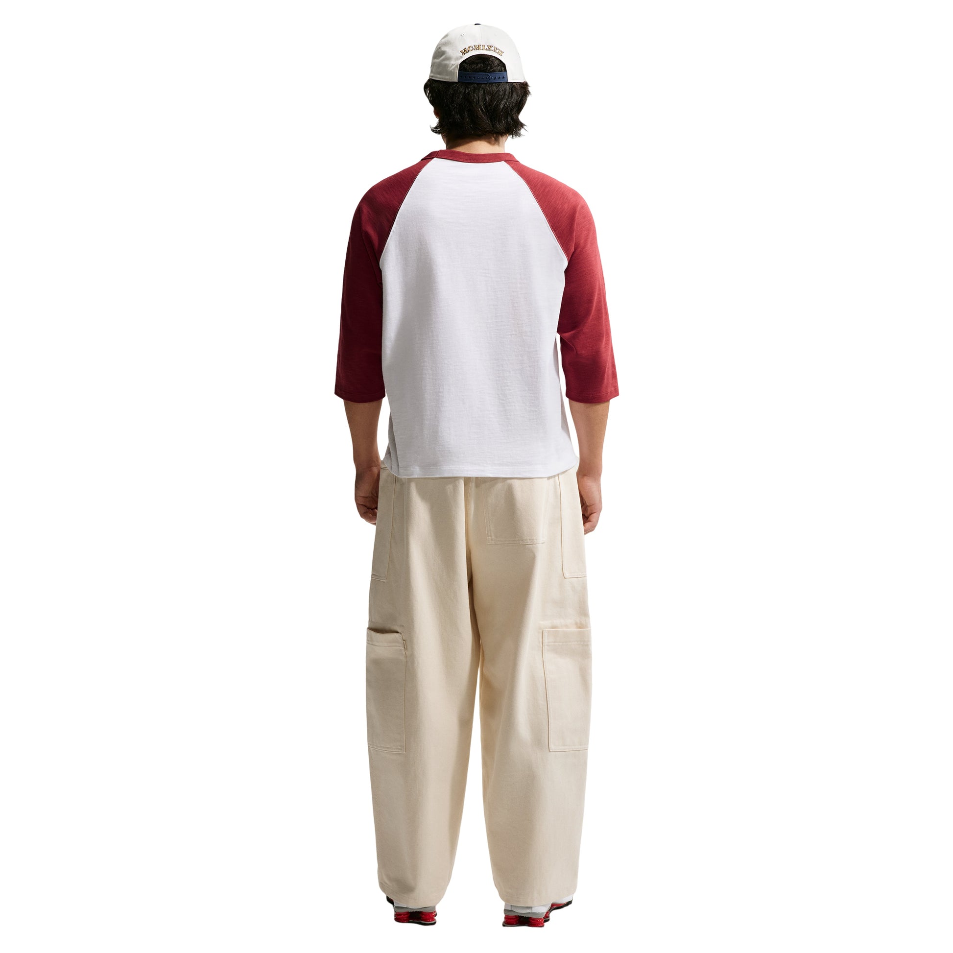 Nike Sportswear Club 3/4 Sleeve Raglan Top 'Team Crimson White' IF0756-613