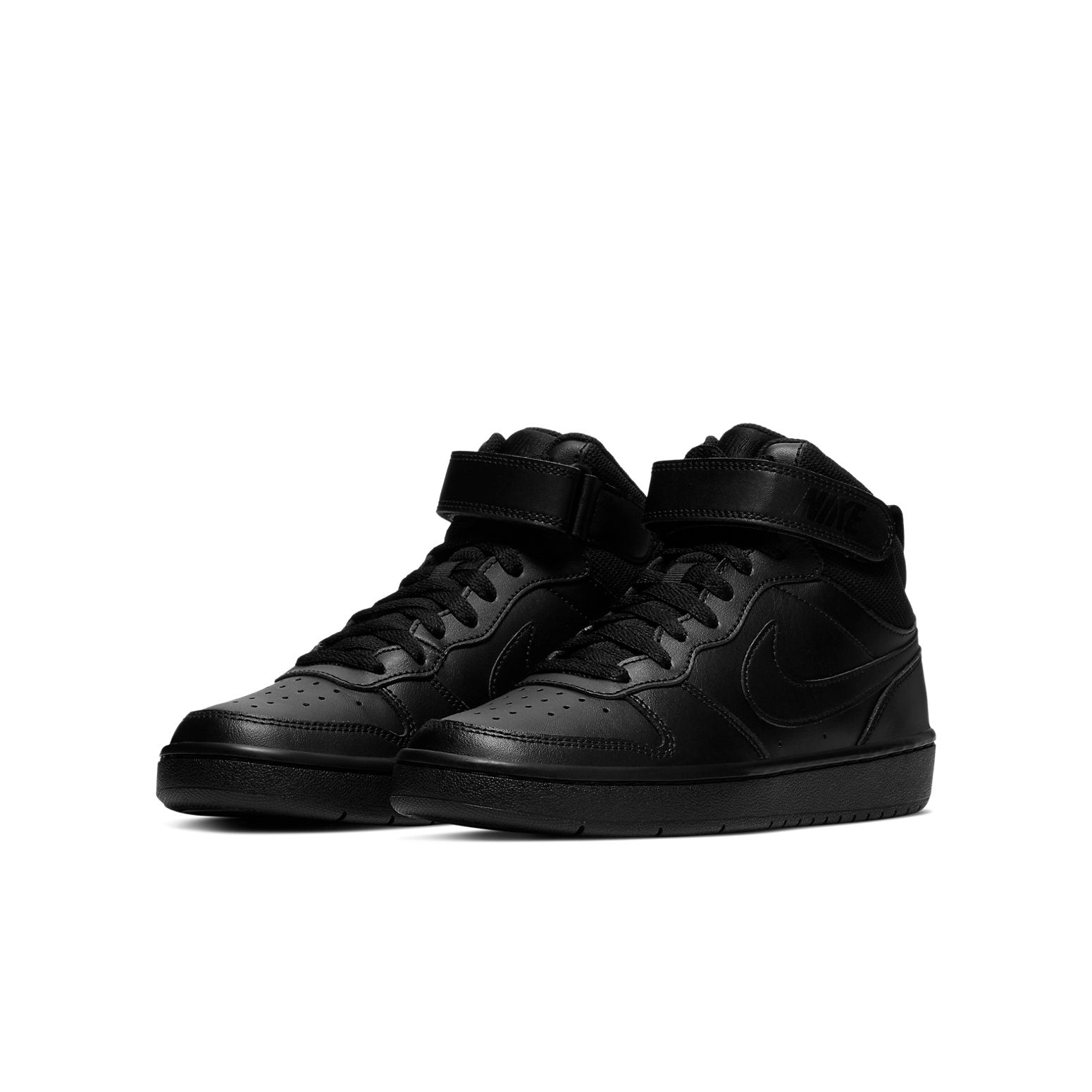 (GS) Nike Court Borough Mid 2 'All Black' CD7782-001
