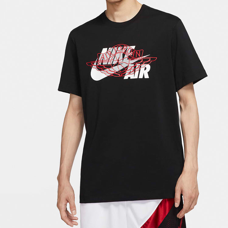 Air Jordan Air Wings Round-neck Short-sleeve Tee Men Black CU1980-010