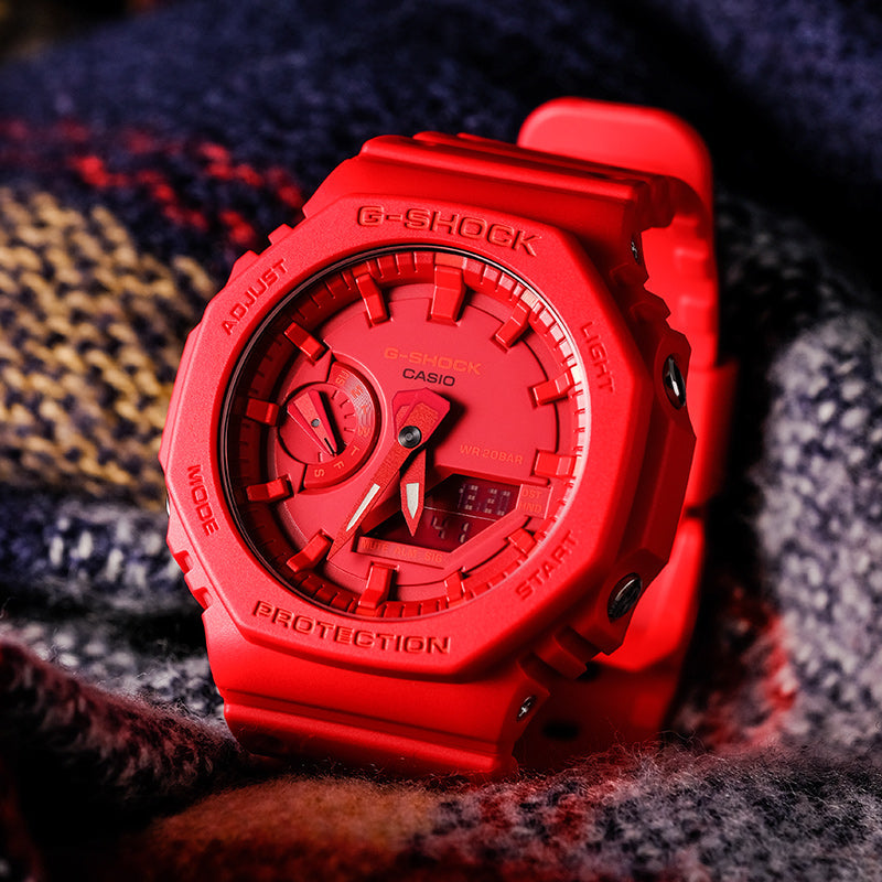 CASIO G-Shock Analog-Digital 'Red' GA-2100-4APR