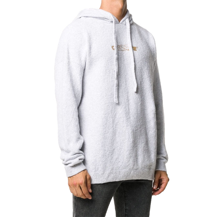 Off-White FW20 ArrowsPrinting Hooded pullover Men Grey OMHA089E20KNI0010320
