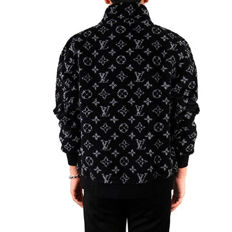 LOUIS VUITTON Monogram Men's Jacket Black 1A8ED2