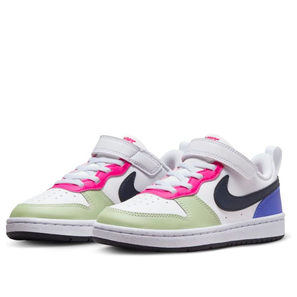 (PS) Nike Court Borough Low Recraft Shoes 'White Pink Dark Obsidian' DV5457-108
