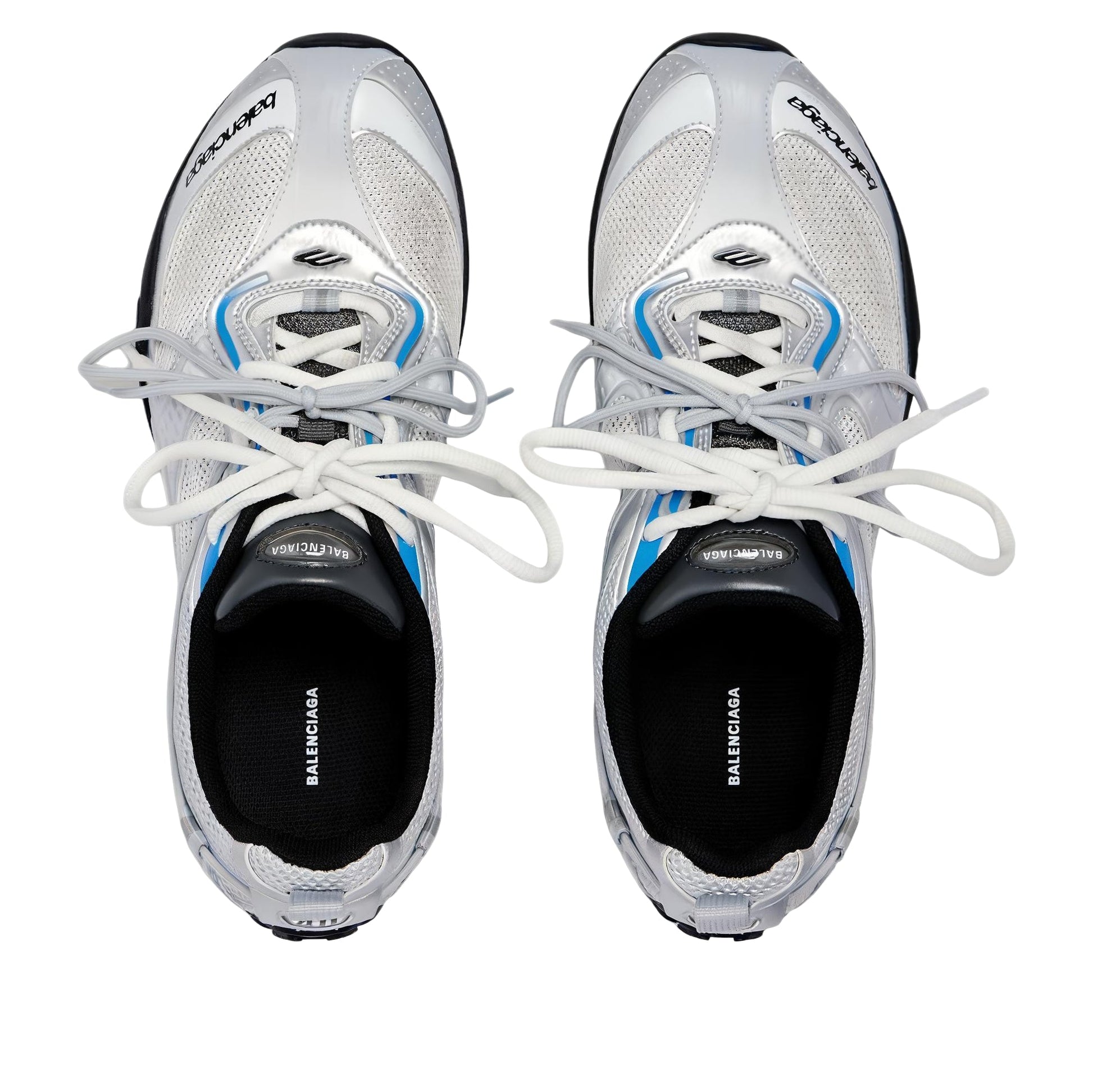 (WMNS) Balenciaga Radar Gradient Lines Sneaker 'White Grey Silver Black Blue' 865704WSTGL9114