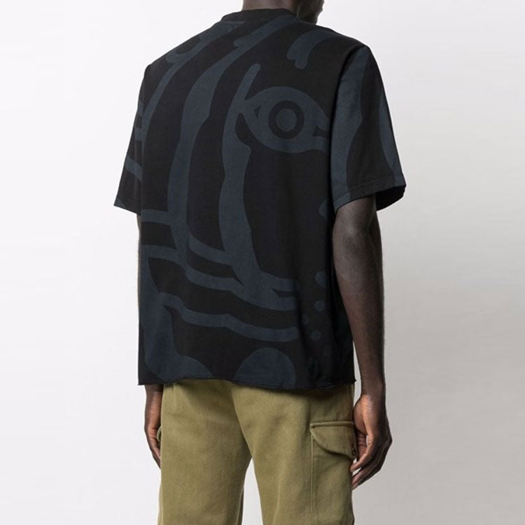 Men's KENZO SS21 Cotton Round Neck Short Sleeve Black FB55TS0744SY-99