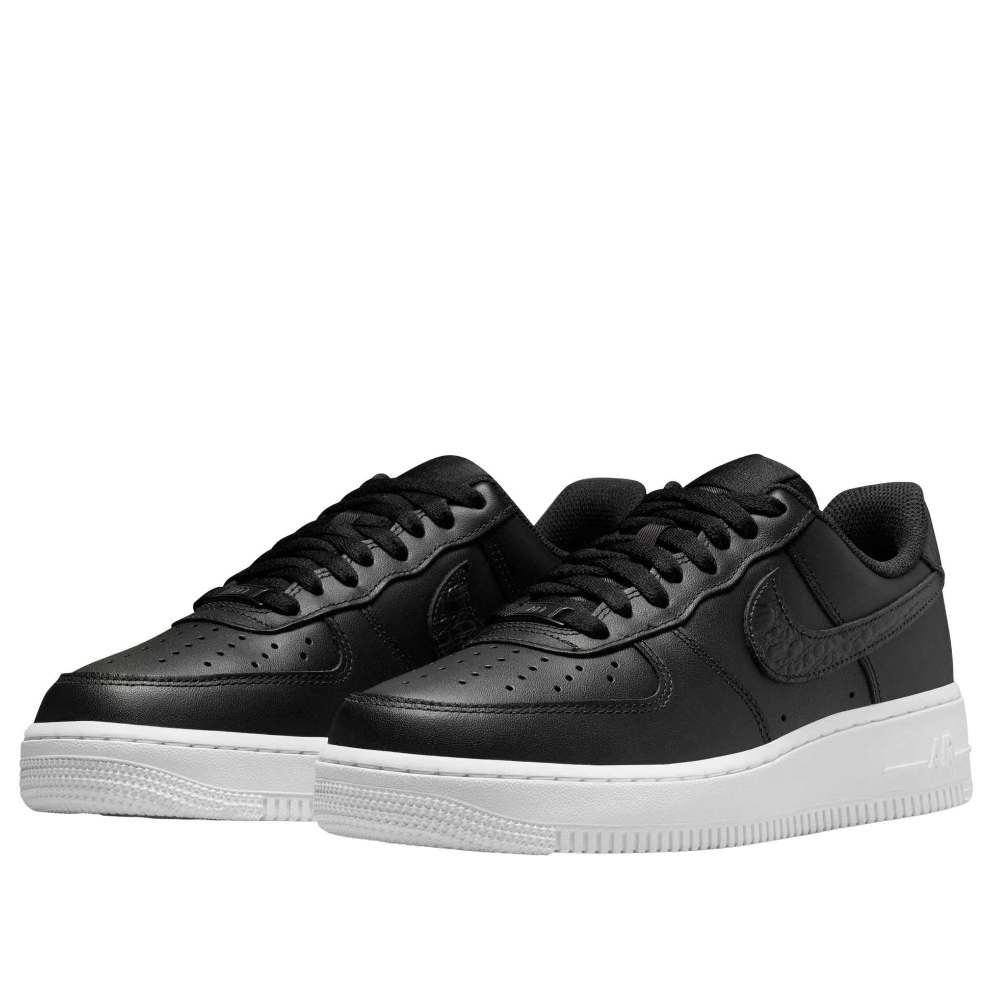 (WMNS) Nike Air Force 1 Low Pebble Croc 'Black' IO4837-001