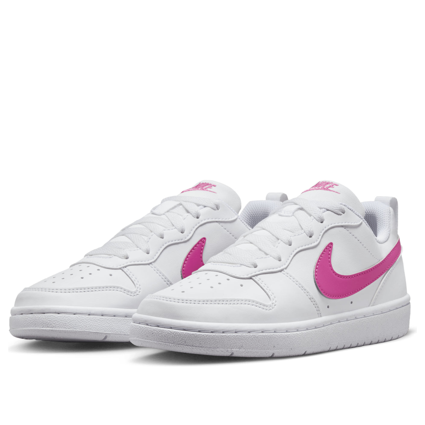 (GS) Nike Court Borough Low Recraft 'White Laser Fuchsia' DV5456-113