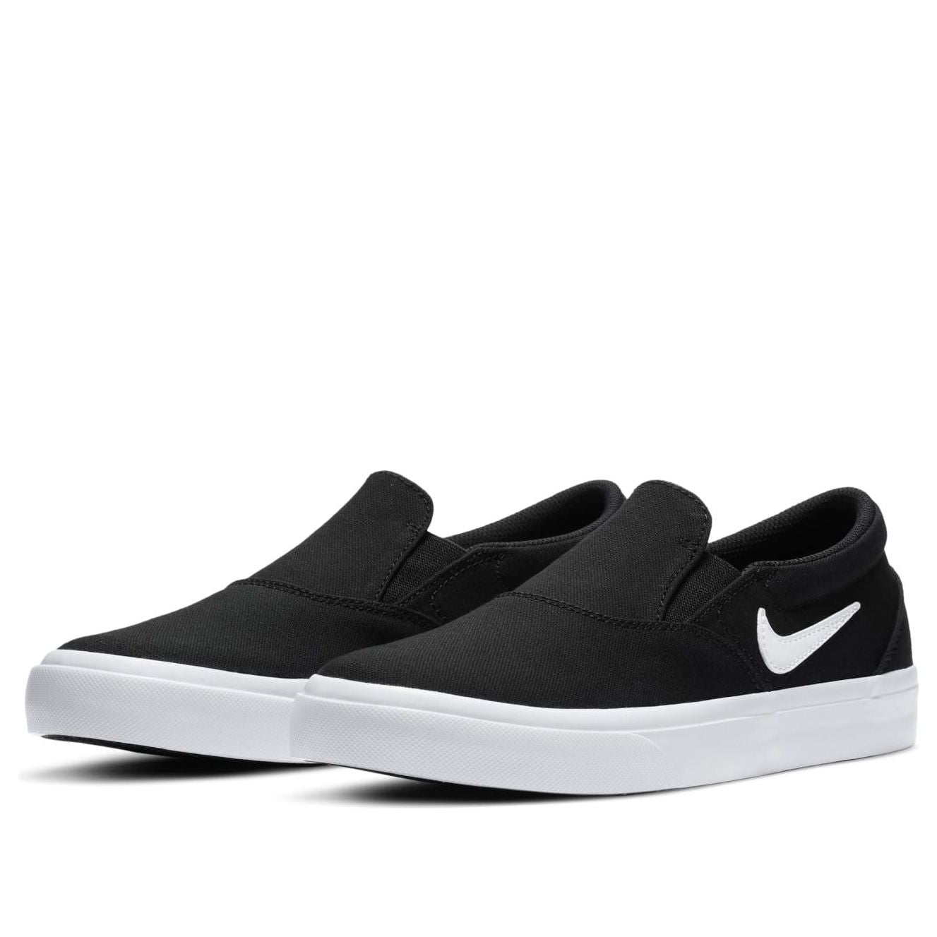 (WMNS) Nike SB Charge Canvas Slip 'Black White' DA2607-001