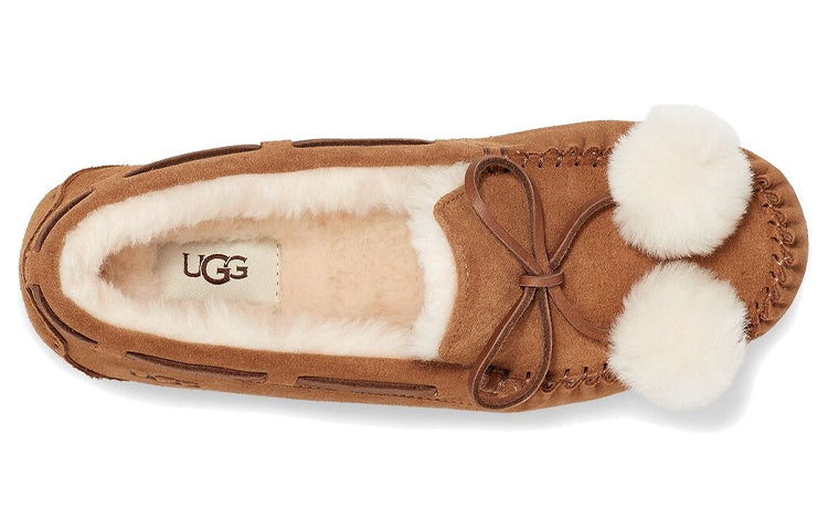 (WMNS) UGG Dakota Bow Pom 'Chestnut' 1124030-CHE
