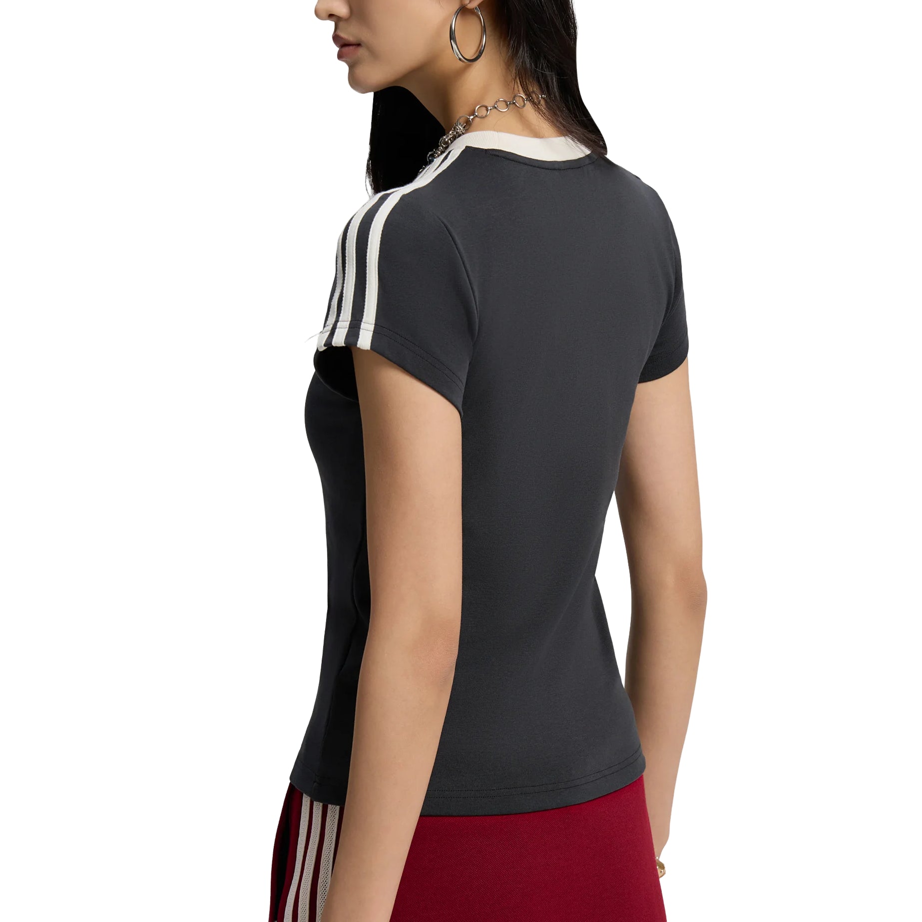 (WMNS) adidas Tailored Cali T-Shirt Asia Sizing 'Carbon' KT7789