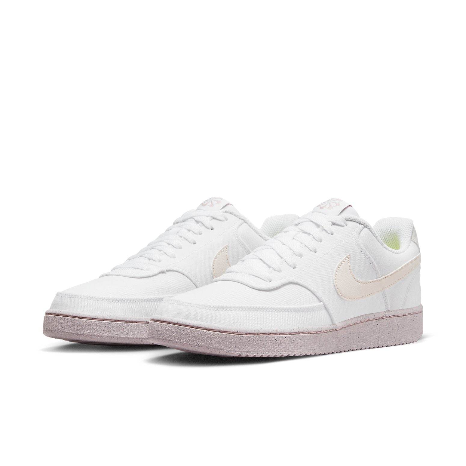 (WMNS) Nike Court Vision Low Canvas Next Nature 'White Pink Oxford' DJ6259-101