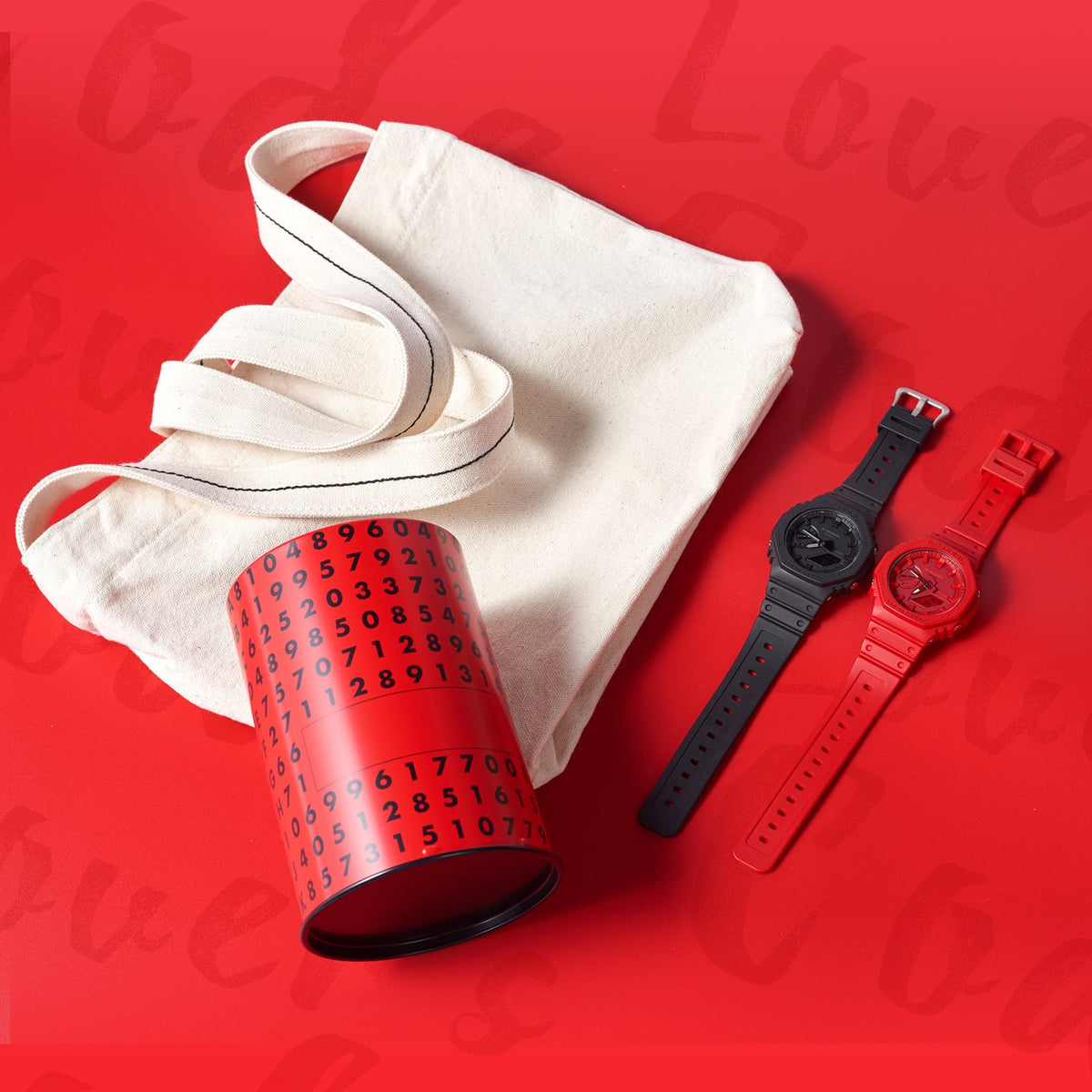 CASIO G-Shock Analog 'Black & Red' LOVERS-TOOLKIT