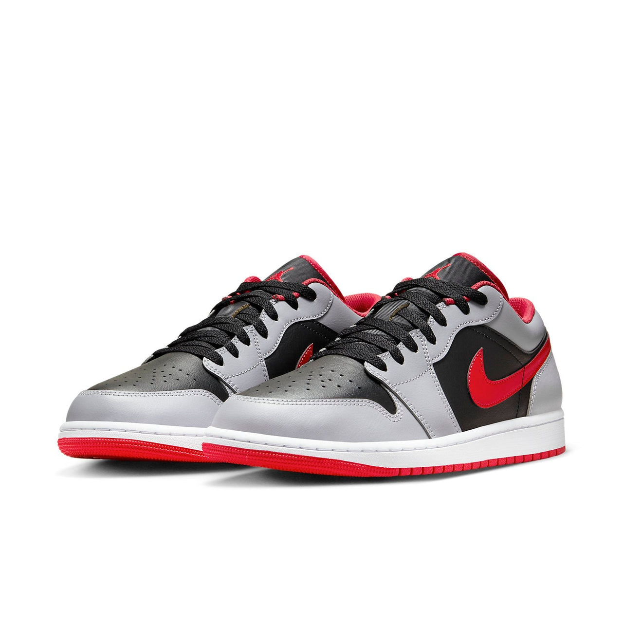 Air Jordan 1 Low 'Black Light Smoke Grey Gym Red' 553558-060