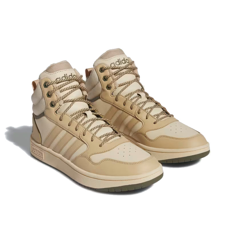 adidas Hoops 3.0 Mid Lifestyle Basketball Classic Fur Lining Winterized Shoes 'Beige' IG7929