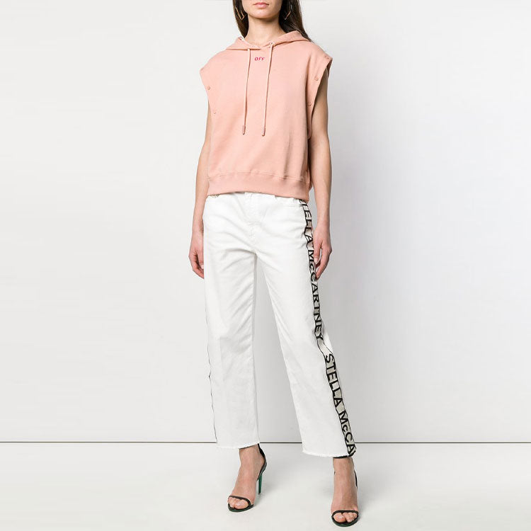 (WMNS) Off-White Detachable Sleeve Casual Loose Fit Pink OWBB028R190030670328