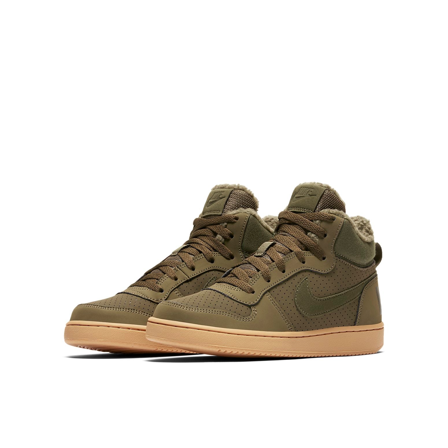 (GS) Nike Court Borought Mid Winter 'Olive Canvas Gum' AA3458-300
