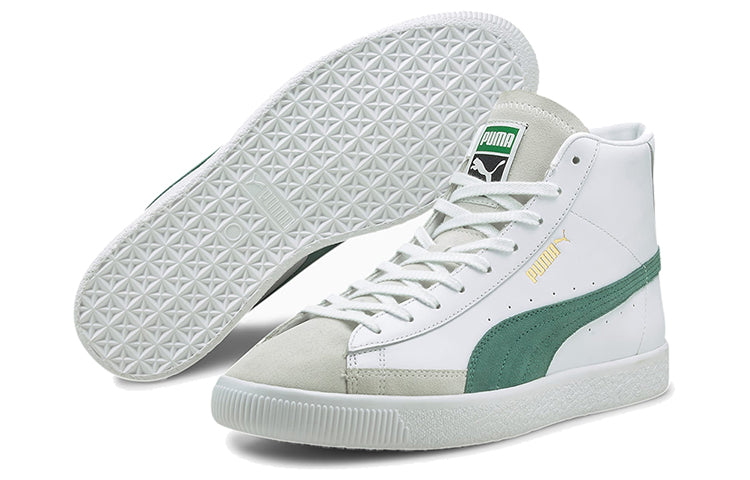 PUMA Basket Mid Shoes Vintage White/Green/Grey 381245-02