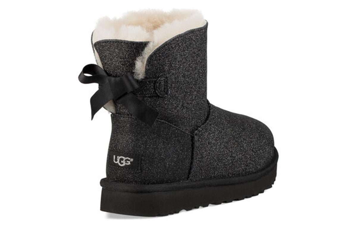 (WMNS) UGG Mini Bailey Bow Sparkle 'Black' 1100053-BLK