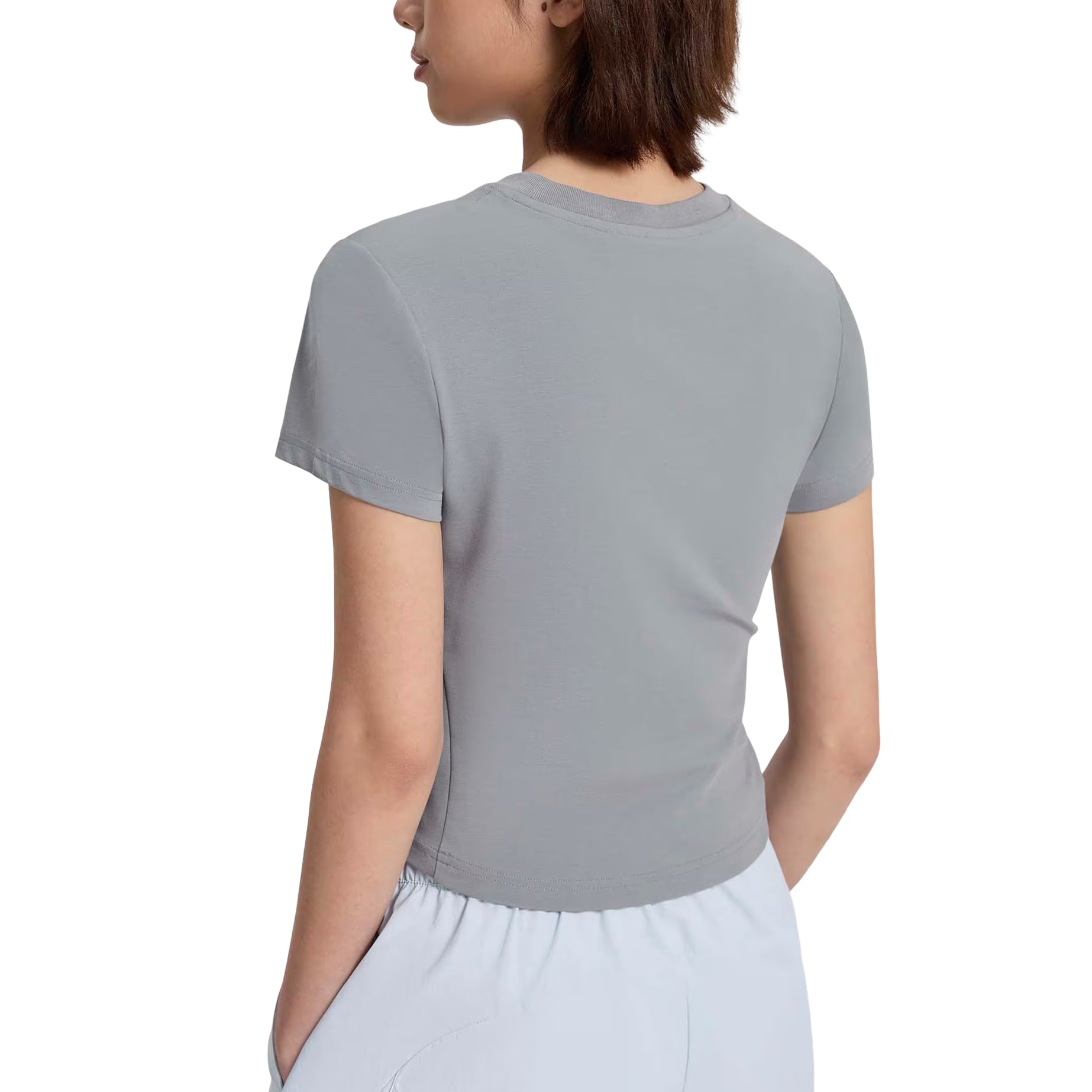 (WMNS) adidas Future Style Woven T-Shirt Asia Sizing 'Grey' KS5174