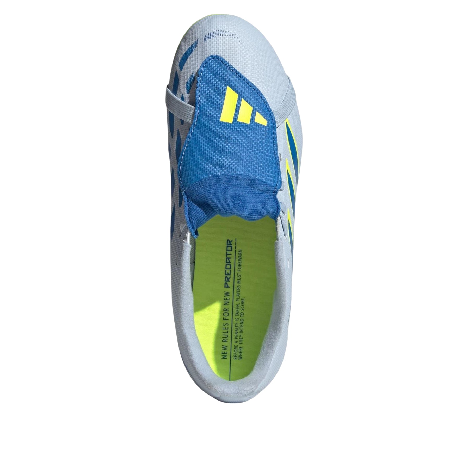 (PS) adidas PREDATOR CLUB Fold-Over Tongue FG/MG 'Crystal Sky Ray Blue Team Solar Yellow 2' KI8897