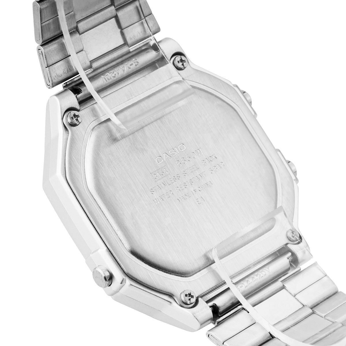 CASIO STANDARD Vintage Classical Silver Mens White Digital B650WD-1A