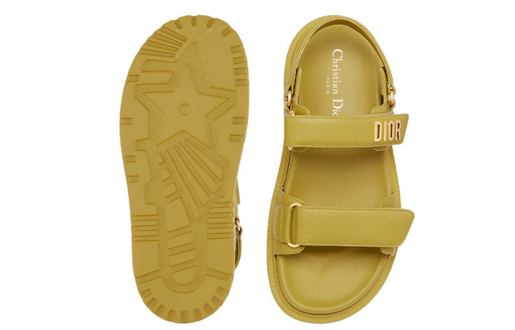 (WMNS) DIORact Sandal Saffron Yellow Lambskin KCQ547LAB_S30Y