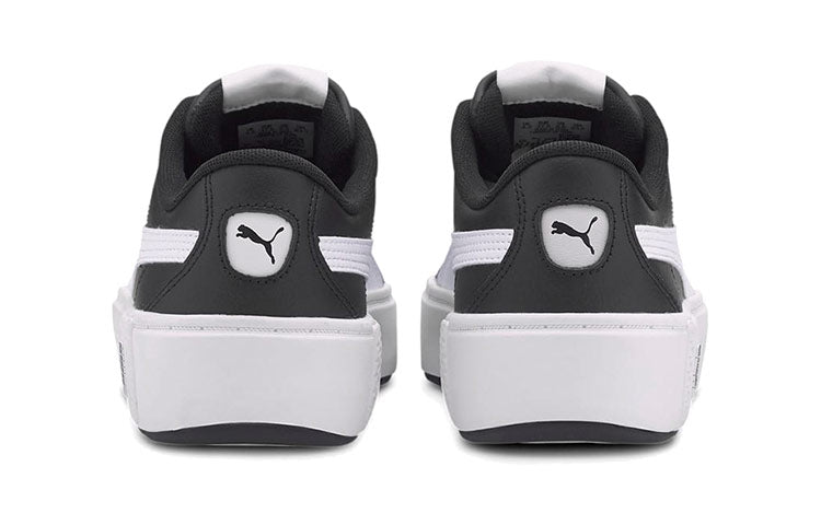 (WMNS) PUMA Smash Platform Black/White 373035-04
